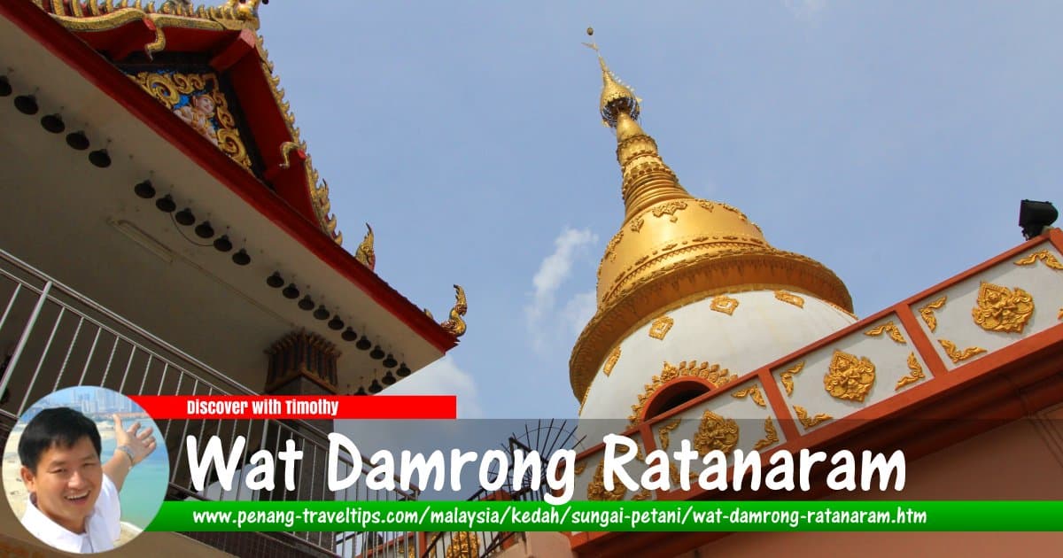 Golden stupa at Wat Damrongrattanaram, Sungai Petani, Kedah