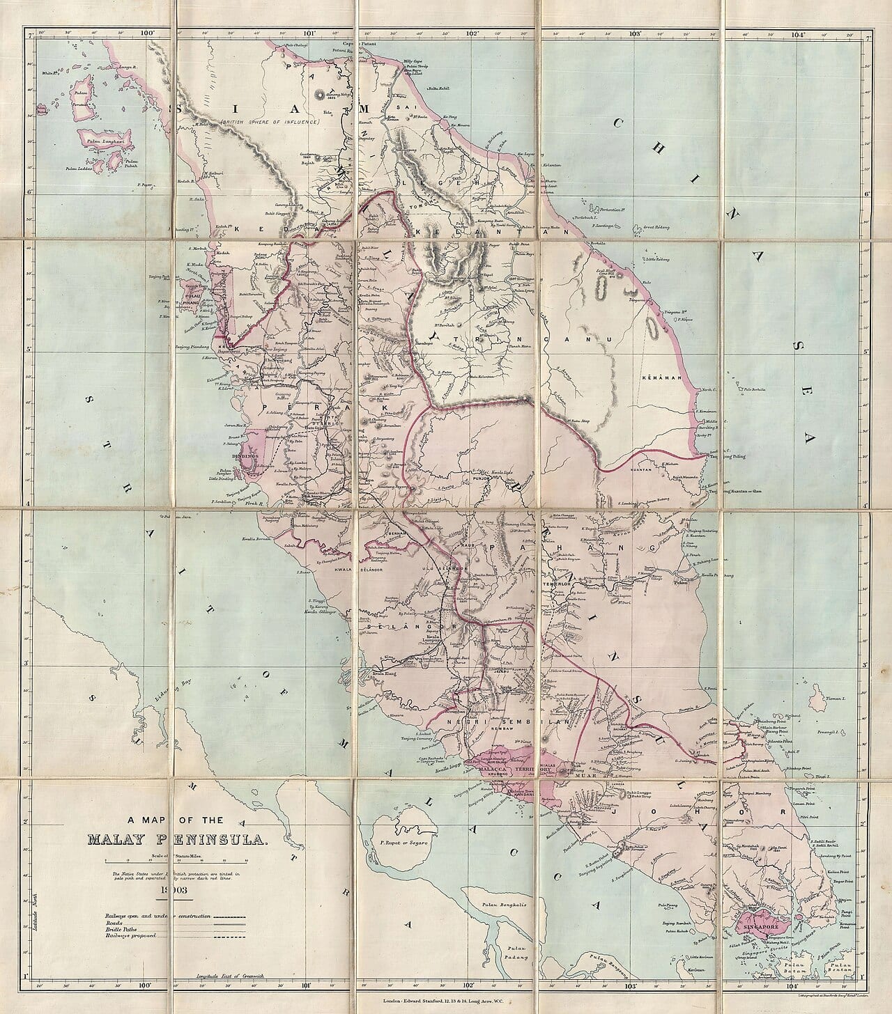 Historic Map of the Malay Peninsula